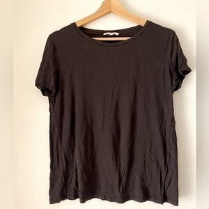 H&M BASIC WOMENS BLACK TEESHIRT
